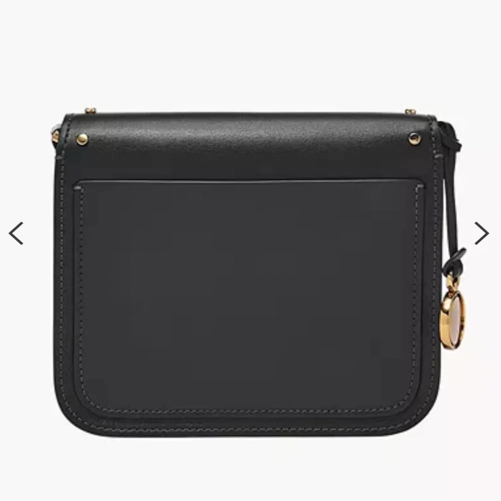Fossil Black Studded Crossbody Bag - EUC